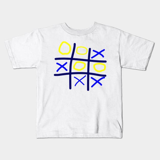 Tic-Tac-Toe Kids T-Shirt by Sikidesigns